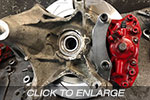 Mazda RX8 Racefab Rear Brake Adaptors to suit EVO X
